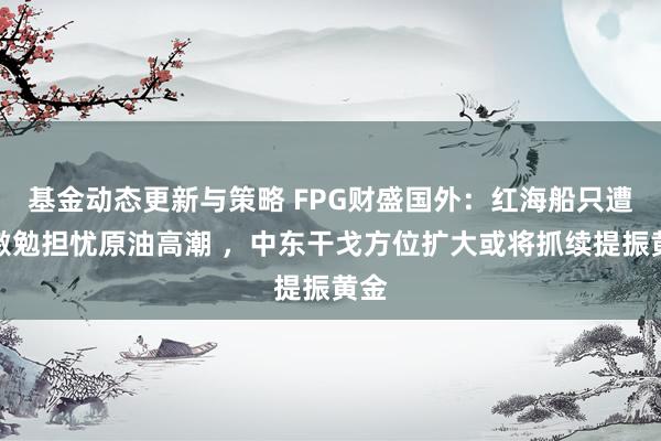 基金动态更新与策略 FPG财盛国外：红海船只遭袭激勉担忧原油高潮 ，中东干戈方位扩大或将抓续提振黄金