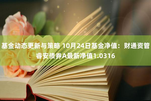 基金动态更新与策略 10月24日基金净值：财通资管睿安债券A最新净值1.0316