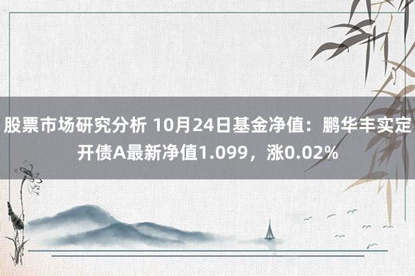 股票市场研究分析 10月24日基金净值：鹏华丰实定开债A最新净值1.099，涨0.02%