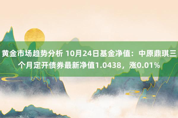 黄金市场趋势分析 10月24日基金净值：中原鼎琪三个月定开债券最新净值1.0438，涨0.01%