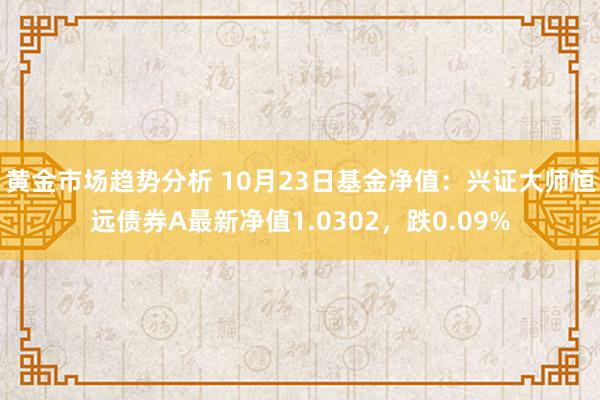 黄金市场趋势分析 10月23日基金净值：兴证大师恒远债券A最新净值1.0302，跌0.09%