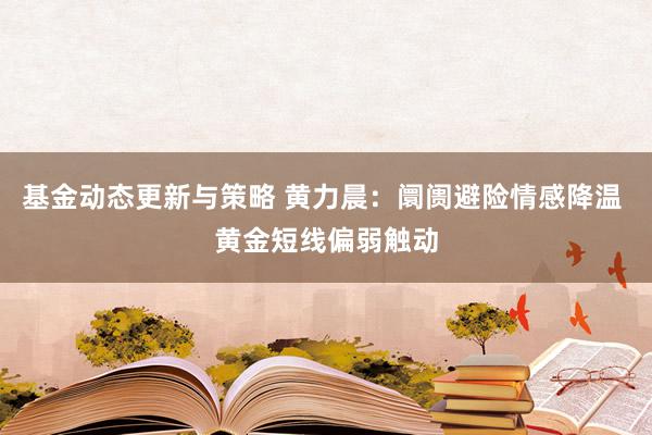 基金动态更新与策略 黄力晨：阛阓避险情感降温 黄金短线偏弱触动