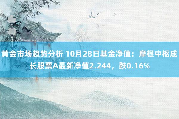 黄金市场趋势分析 10月28日基金净值：摩根中枢成长股票A最新净值2.244，跌0.16%