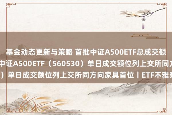 基金动态更新与策略 首批中证A500ETF总成交额创上市以来新高！摩根中证A500ETF（560530）单日成交额位列上交所同方向家具首位丨ETF不雅察