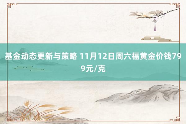 基金动态更新与策略 11月12日周六福黄金价钱799元/克