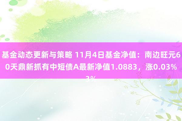 基金动态更新与策略 11月4日基金净值：南边旺元60天鼎新抓有中短债A最新净值1.0883，涨0.03%