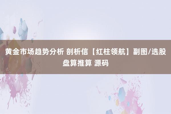 黄金市场趋势分析 剖析信【红柱领航】副图/选股盘算推算 源码