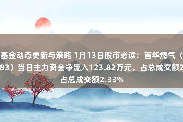 基金动态更新与策略 1月13日股市必读：首华燃气（300483）当日主力资金净流入123.82万元，占总成交额2.33%