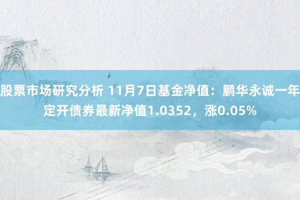 股票市场研究分析 11月7日基金净值：鹏华永诚一年定开债券最新净值1.0352，涨0.05%