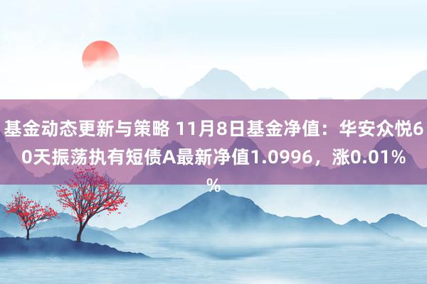 基金动态更新与策略 11月8日基金净值：华安众悦60天振荡执有短债A最新净值1.0996，涨0.01%