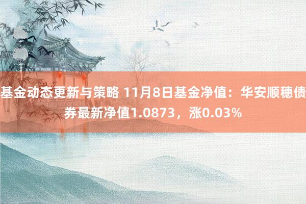 基金动态更新与策略 11月8日基金净值：华安顺穗债券最新净值1.0873，涨0.03%