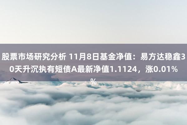 股票市场研究分析 11月8日基金净值：易方达稳鑫30天升沉执有短债A最新净值1.1124，涨0.01%