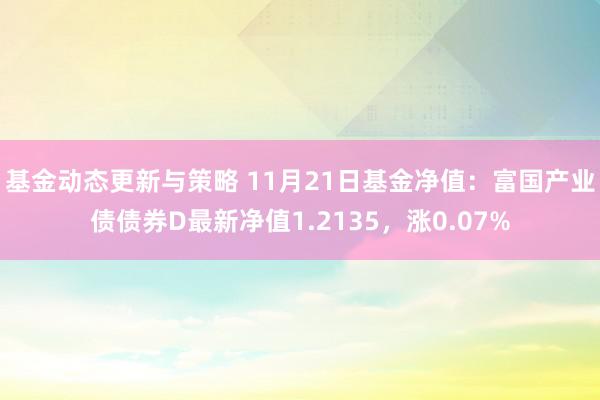 基金动态更新与策略 11月21日基金净值：富国产业债债券D最新净值1.2135，涨0.07%