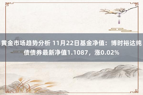 黄金市场趋势分析 11月22日基金净值：博时裕达纯债债券最新净值1.1087，涨0.02%