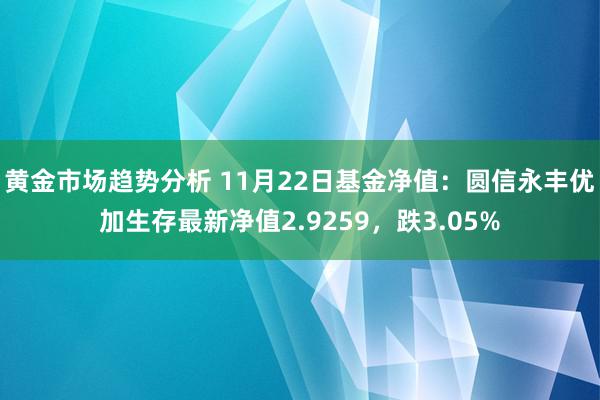 黄金市场趋势分析 11月22日基金净值：圆信永丰优加生存最新净值2.9259，跌3.05%