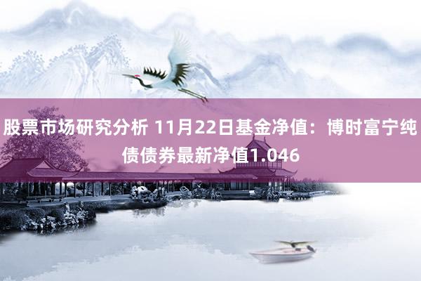 股票市场研究分析 11月22日基金净值：博时富宁纯债债券最新净值1.046