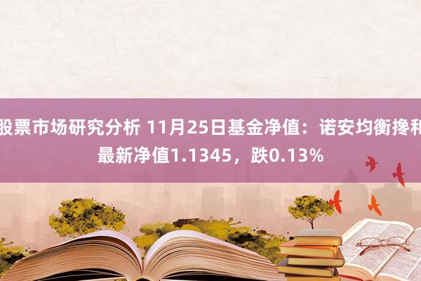 股票市场研究分析 11月25日基金净值：诺安均衡搀和最新净值1.1345，跌0.13%